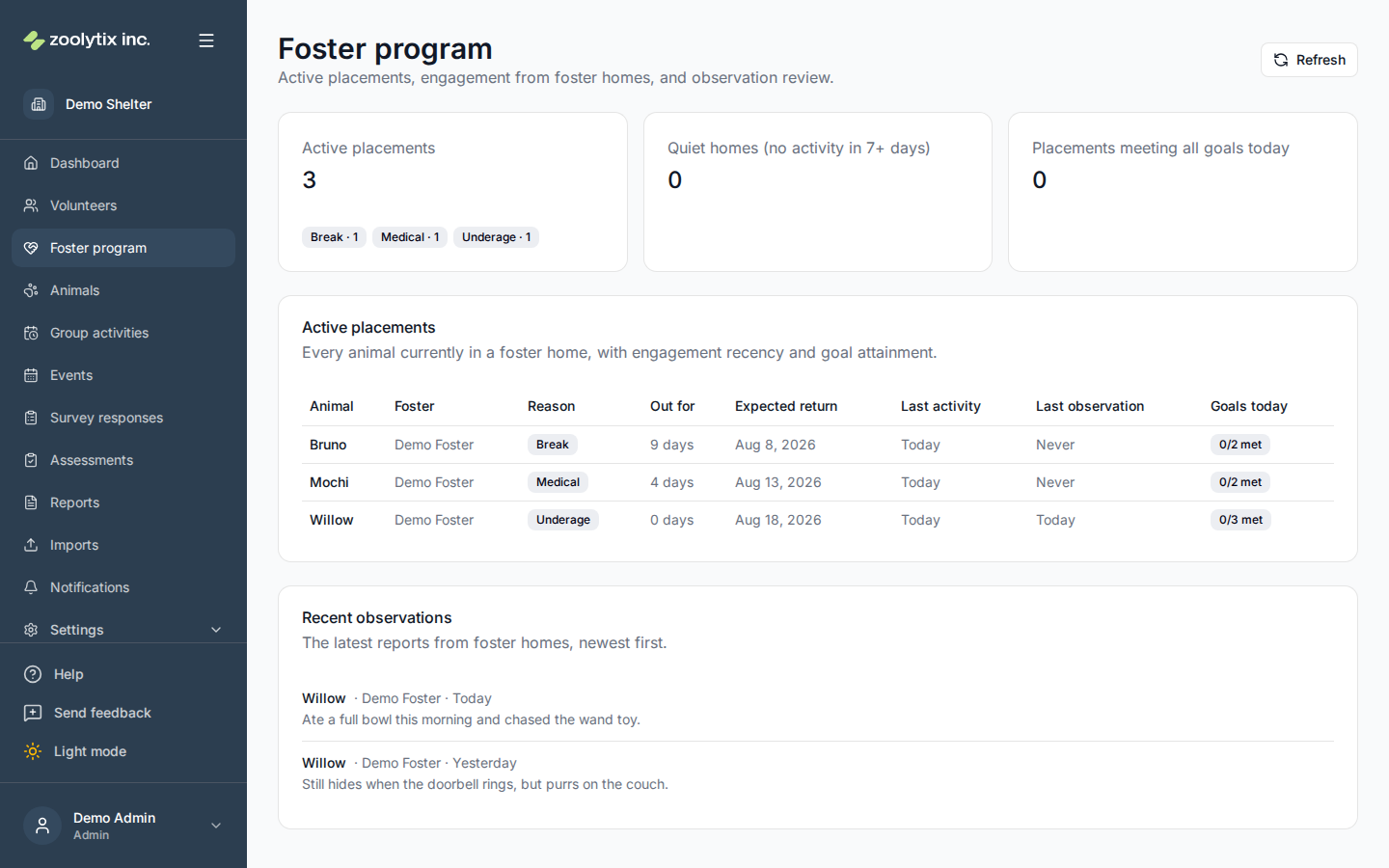 The Foster program page