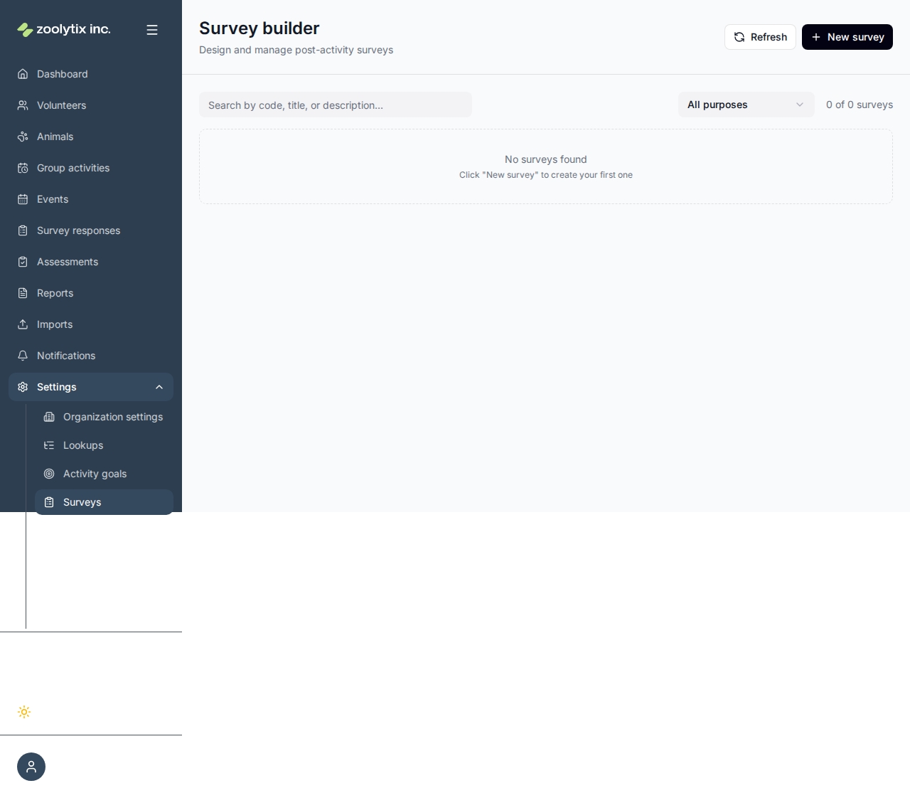 The Survey builder